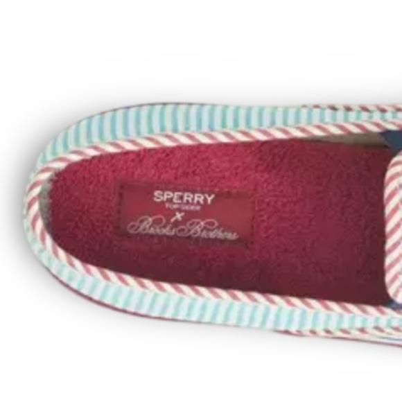 Sperry X Brooks Brothers “Seersucker” Slip On Boat Shoe - Picture 4 of 10